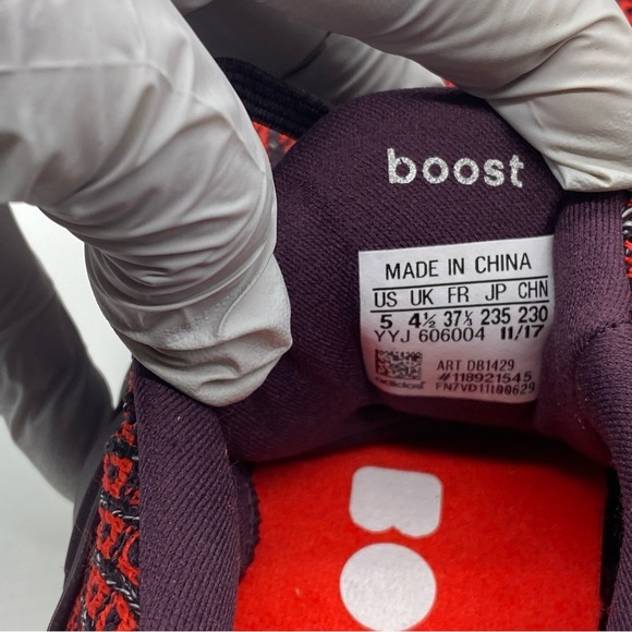 Adidas Women’s Ultraboost Running Red Shoes Size 5 - Picture 8 of 9